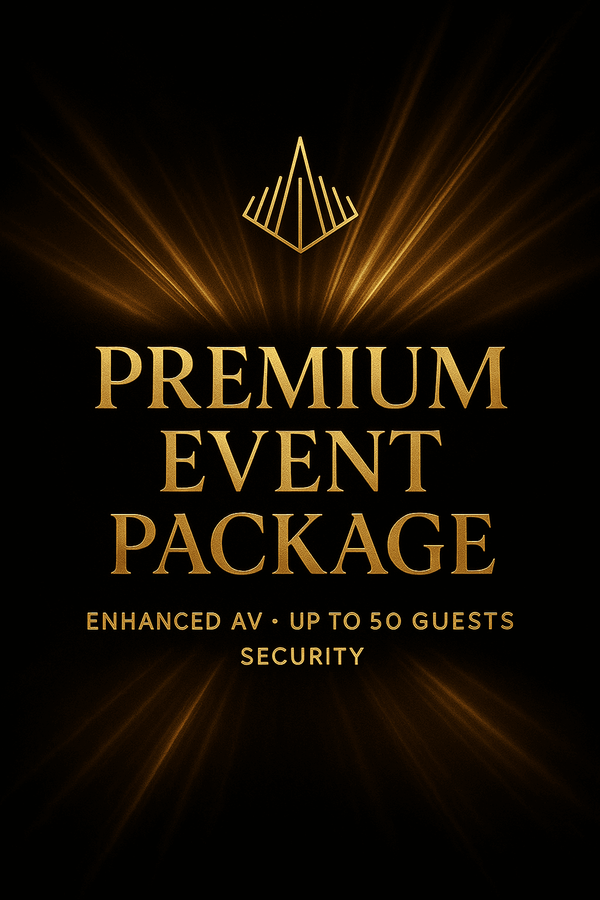 Lush Lounge Premium package — enhanced AV, up to 50 guests