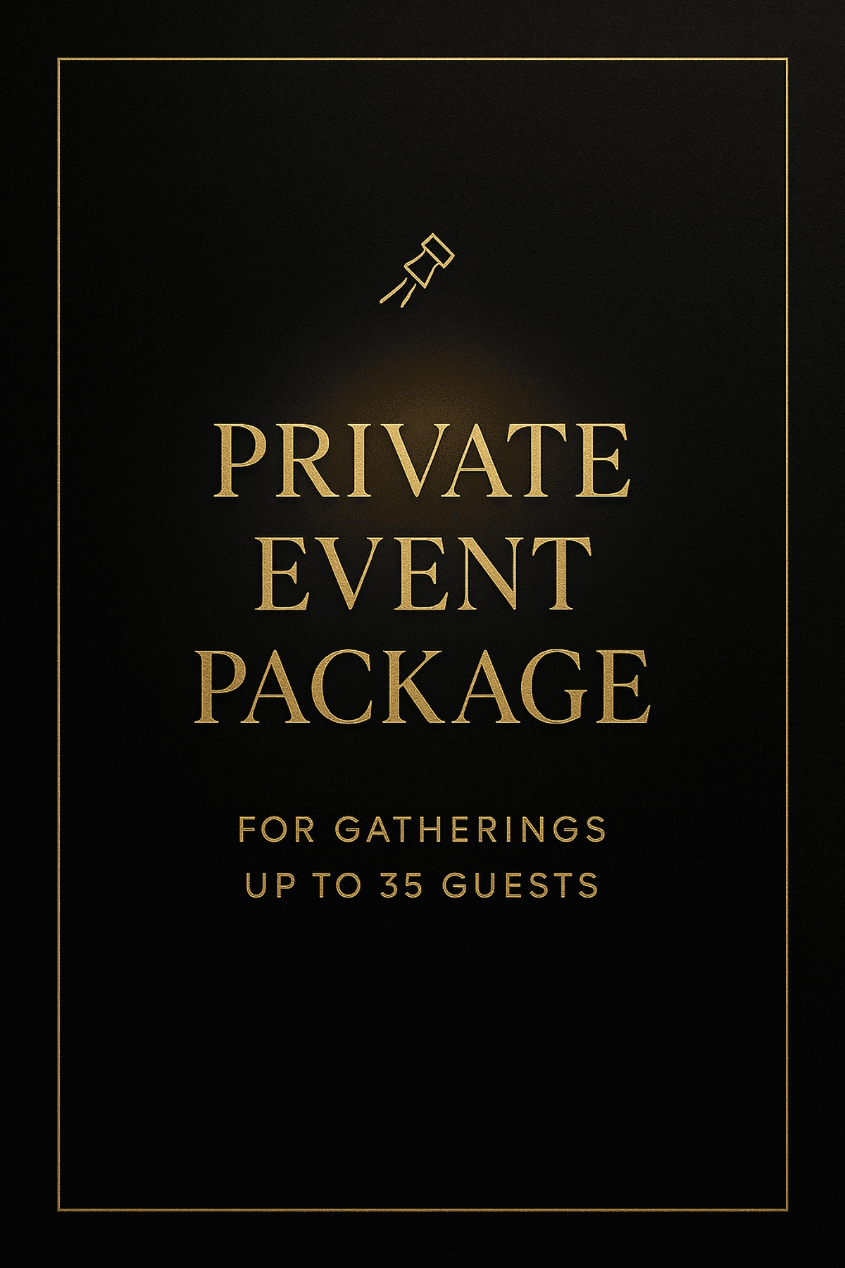 Lush Lounge Base package — intimate 30-guest, 4-hour BYO buyout